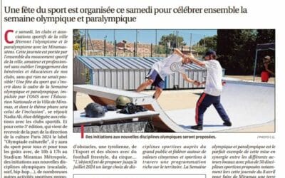 La Provence  – Vendredi 07 avril 2023 « La semaine olympique sera célébrée demain »