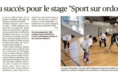 « Nouveau succès pour le stage Sport sur Ordonnance » – Revue de presse La Provence 09/03/2024